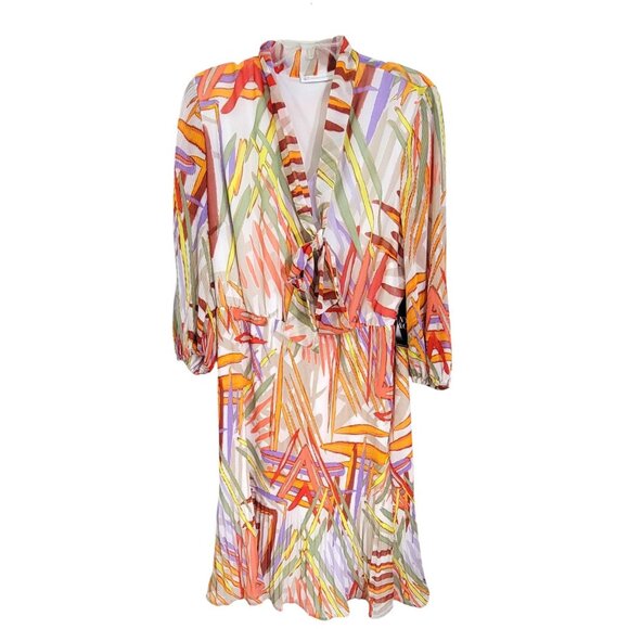 New York Company Womens‎ Multicolor Artsy Abstract Dress Half Sleeve Size L NWT - Picture 1 of 8